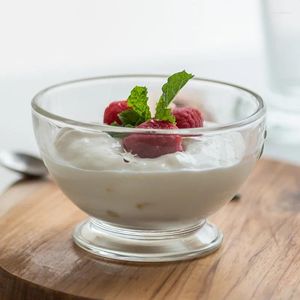 Bowls Surprise Price 1pcs Nordic Vintage Relief Glass Salad Bowl Dessert Light Luxury Fruit Breakfast French Court Cereal Nuts