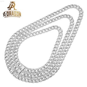 Collana cubana in oro 20mm 10k 14k Consegna veloce Simmetria polacca Moissanite Diamante Catena a maglia cubana all'ingrosso