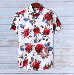 Digital printed shirts are becoming popular and popular. Men's short sleeved trendy non ironing. Beach sleeves can be Fashion Brand Clothes456