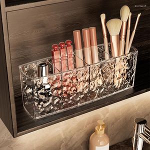 Förvaringslådor Badrumsmakeup Box Mirror Cabinet Lipstick Wash Dresser Waterproof Cutout Wallmontered Organizer