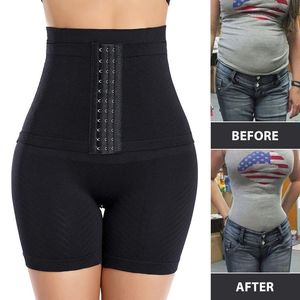 Donne Firm controllo della pancia con gancio Butt Lifter Shapewear Mutandine Vita alta Trainer Body Shaper Pantaloncini Femminili Dimagranti fajas 240122