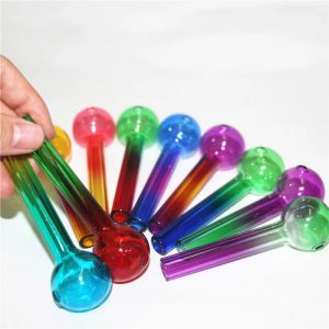 Rauchen dickes Pyrex-Klarglas-Ölbrennerrohr 100 mm 4-Zoll-Rohr Wachsbrennrohre für Wasserbong-Shisha-Dab-Rig ZZ