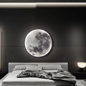 Lampa ścienna Modern Moon Mural Prosty nocny Kreatywny salon sypialnia Balkon Schoda Schody