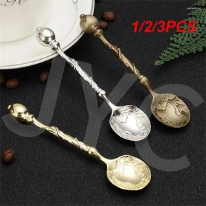 Coffee Scoops 1/2/3PCS Tea Spoon Vintage Retro Eastern Style Scoop Spoons Carved Ice Cream