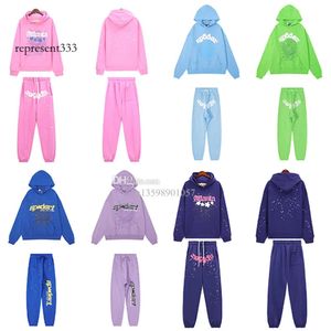 Mens pink hoodie Y2K spider hoodie Men Women Print Hip Hop Fallow Sports Suit Young Thug Wide Sweatshirts Print Pullover Multiple Colors Hoody