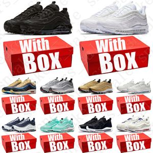 With Box 97 Sean Wotherspoon 97s running shoes for men women shoe Triple Black White Gold Silver Bullet mens womens trainers sneakers runners