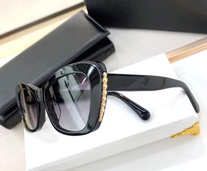 Modedesigner-Sonnenbrille 5481 für Damen, exquisite Acetatbrille in Katzenaugenform mit Perleneinlage, eleganter Avantgarde-Stil, Anti-Ultraviolett, mit Etui