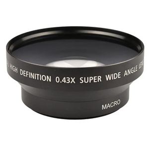 62mm 67mm 72mm 0,43X HD Extensão de lente super grande angular Ditachable Micro Lens Lente de câmera universal para câmeras Nikon Canon Sony Pentax Olympus DSLR