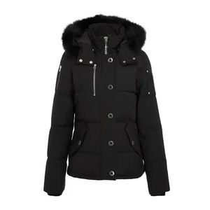 Top Quality Real Fur Womens Canadian Mooses Knucks 3Q Parka Down Jackets Winter Warm Outdoor Coat Windproof Fashion Thicker Hooded