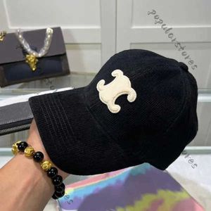 Celins S angepasste Hüte Ballkappen Cord -Briefe Großbuchstaben Embriodery Baseball Cap for Women Designer Hats Fashion Street Hut Mützen 3 Farben 48ot