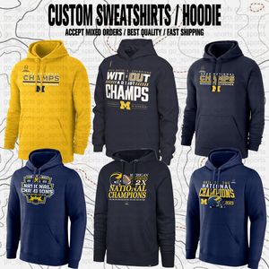 Custom Brand Fans USA College Football 2023 National Champions Club Sports Sweatshirts Fleece Pullover Hoodie Casual Jackets