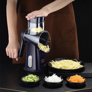 Mulini Cucina Veggie Chopper Multifunzione Rotante Grattugia per Formaggio Manuale Grattugia a Tamburo Trituratore per Alimenti Affettatrice di Verdure Tritacarne