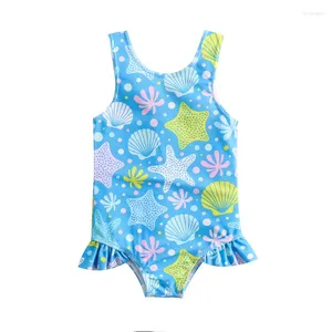 Kadın Mayo 0-3y Toddler Bebek Kız Mayo Tek Parça Çocuk Yüzme Kıyafetleri Moda Kız Mayo Takım