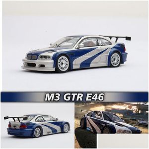 在庫のダイキャストモデルカーGP 1 64 M3 GTR Eゲーム主人公Ama Car CollectionミニチュアCarros Toys 230821ドロップ配信GIF OTQHV