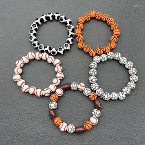 Strang Perlen Set Armbänder für Frauen machen Mädchen Jungen Baseball Fußball Schmuck verstellbare inspirierende Basketball Männer Geschenke