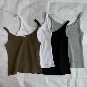 Sommer-Damen-Tanktops, bestickte Baumwollmischung, gestrickte Weste, ärmellos, Fitness-Sportweste