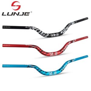 LUNJE 318x720780mm styret MTB BIKE RISER ALUMINIUM SVÄDDLEABBAR RISE 90mm Mountain Folding Bicycle Parts 240118