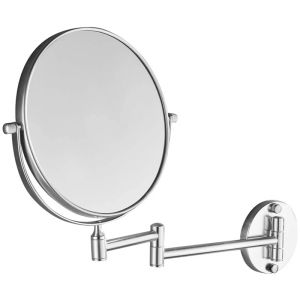 Espelhos fosco 8 Polegada montado na parede espelho do banheiro 360 graus telescópico dobrável 2face banho duplo espelhos cosméticos para maquiagem feminina