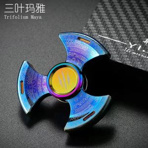 EDC Hand Spinner Fidget Toy Cool Metal Stainless Steel Stress Relief Finger Fingertip Gyroscope Boy Adults Gift 240124