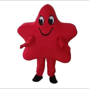 2024 Shiny Red Star Head Costume della mascotte Personaggio a tema dei cartoni animati Carnevale Unisex Halloween Carnevale Adulti Festa di compleanno Fancy Outfit per Uomo Donna