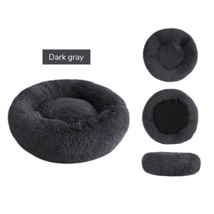 Pet Dog Bed Long Plush Donut Round Dog Kennel Comfortable Fluffy Cushion Mat Winter Warm For Dog Cat House EU Warehouse 240124