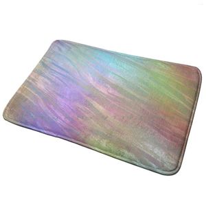 Carpets Holographic Neon Crystal Sheet Entrance Door Mat Bath Rug Chiffon Satin Organza Sheer Sheen Shiny Material Pastel Soft