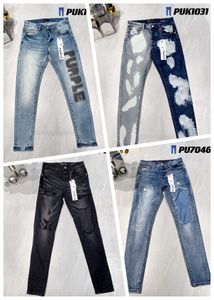 Moda casual ksubi jeans jeans masculinos roxos alongamentos magros luxuosos high street ripped wash vintage desbotado esportes ao ar livre corgging