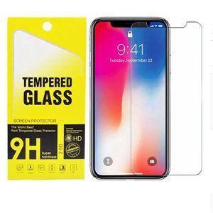 Skärmskydd för iPhone 11 Pro Max XS Max XR härdat glas för iPhone 7 8 Plus Samsung A20 A10 Protector Film 0,3mm med detaljhandelspaket