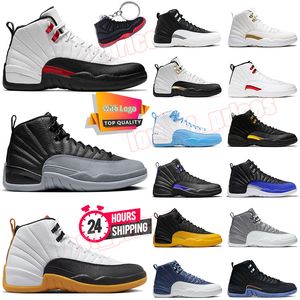 2024 New Fashion Basketball sheos Men Jumpman 12 J12 Outdoor Brilliant Orange Cherry Field Purple Red Taxi Wolf Grey University Gold Royalty traviss scott Womens