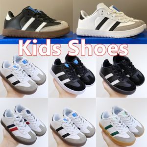 Kids Designer Buty Toddler Sneakers Dzieci deskorolki buty czarne białe szary kolor dla niemowląt dziewczęta
