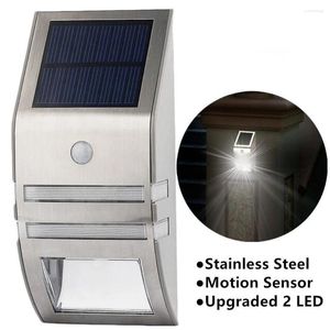 Wall Lamps LED Solar Motion Sensor Lights Outdoor Wide Angle Lighting IP67 Waterproof. Wireless Security Powered Flood LightsOutside