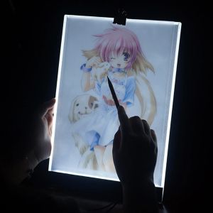 供給用の照明付き図面板A4ライトパッド描画タブレットトレースパッドスケッチブック水彩絵画のための空白のキャンバスアクリルペイント