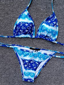 2024SS berühmter Designer-Badeanzug für Damen, Vintage-Tanga, Mikro-Vertuschung, Damen-Bikini-Sets, Badebekleidung, bedruckte Badeanzüge, Sommer-Strand-Wear-Schwimmanzug