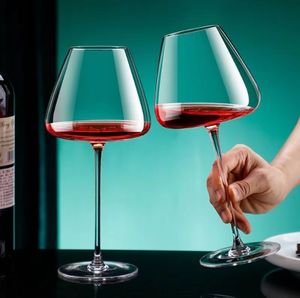 Goblet Wine Glass Collection 수제 크리스탈 Burgundy Bordeaux Goblet 웨딩 파티 생일 선물 시음 컵 바 도구