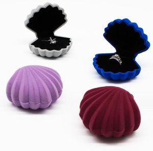 Mode Sea Shell Form Schmuck Geschenk Box Mode Niedlichen Schmuck Lagerung Box Ohrringe Ring Anhänger Halskette Boxen Schmuck Lagerung Fall