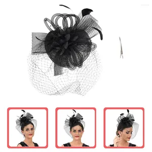Bandanas barrette chapéu grampo de cabelo fascinator bandana malha fascinators para mulheres chá festa noiva chapéus