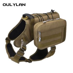 キャリアOulylan New Style Pet Dog Bag Tactical Backpack Selfpackage屋外ウォーク中および大型犬用のドッグフードバッグリュックサック