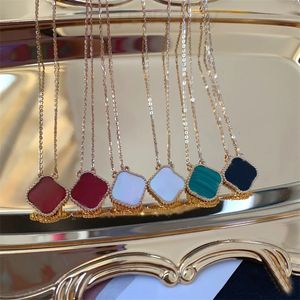 Plated gold mens necklaces clovers necklace link chains women fashion jewerly luxury four leaf birthday clover lady pendant necklace designers nice ZB002 F233