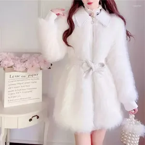 Women's Fur Lambswool 2024 Padded Jacket Slim Imitation Ladies Coat Explodes Coltsfoot Temperament Warm Coats