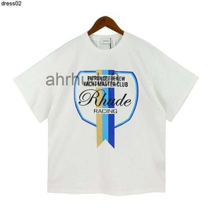 Rhude Mens T Shirt Designer dla mężczyzn Krótkie rękawie Rhudes Printing Shirty TEE LUSE TSHIRT Woman Overized Asian Size Polo 0s1i