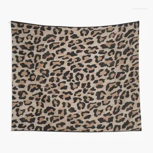 Tapisserier Wild Animal Leopard Mönster Tapestry Print Nature Inspired Modern Wall Hanging For Bedroom Living Room