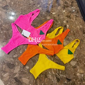 Designer de biquíni vintage designer triângulo maiôs luxo sem costas sutiã briefs wetsuits duas peças fatos de banho