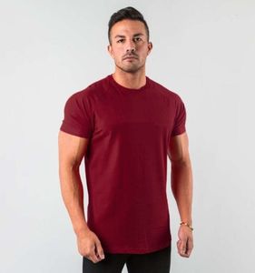 LL New Stylish Plain Tops Fitness Mens T Shirt Manga Curta Muscle Joggers Musculação Camiseta Masculina Roupas de Ginástica Slim Fit Tee moda Moda Tendência Moda casual