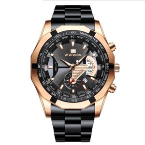 Tempo libero sportivo puntatore luminoso orologio da uomo in acciaio inossidabile orologi al quarzo calendario orologi da polso intelligenti VAVAVoom Brand316n