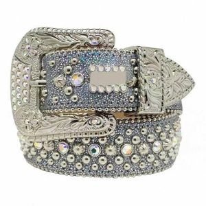 2022 Hoge Kwaliteit BB Simon Riem Luxe Diamant Ingelegd Mannen En Vrouwen Riem Designer Elegante Casual Hip Hop Style283v