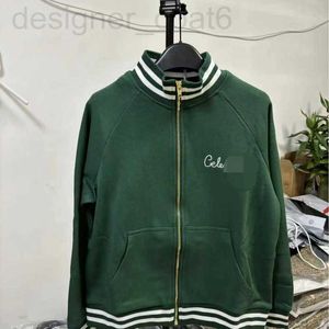 Herrenjacken Designer Neue Damenbekleidung 23 Frühherbst neue Baseballjacke lockere Passform dunkelgrün minimalistischer Stil VI9C