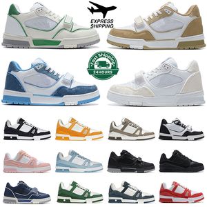 Treinador Sneaker Homens Correndo Sapatos Moda Mulher Causal Couro Lace Up Plataforma Sole Sneakers K Amarelo Roxo Mens Mulheres Luxo Camurça De Veludo