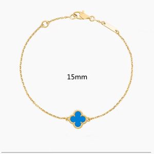 braccialetti di design 18K braccialetto di van clover Designer Fashion Design Double Side 4Clover Braccialetti con ciondoli Bracciale di lusso in acciaio inossidabile Mini gioielli