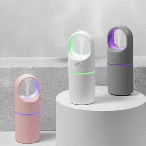 Arındırıcılar 450ml USB elektrikli ultrasonik serin sis hava nemlendirici, ev odası arabası için LED ışığı ile arındırıcı mini sessiz aroma nemini