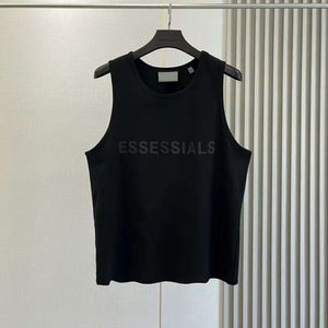 Ess sleeveless T-shirt Mens Tank Top t Shirt Trend Brand Three-dimensional Lettering Pure Cotton Lady Sports Casual Loose High Street Sleeveless Vest Eu